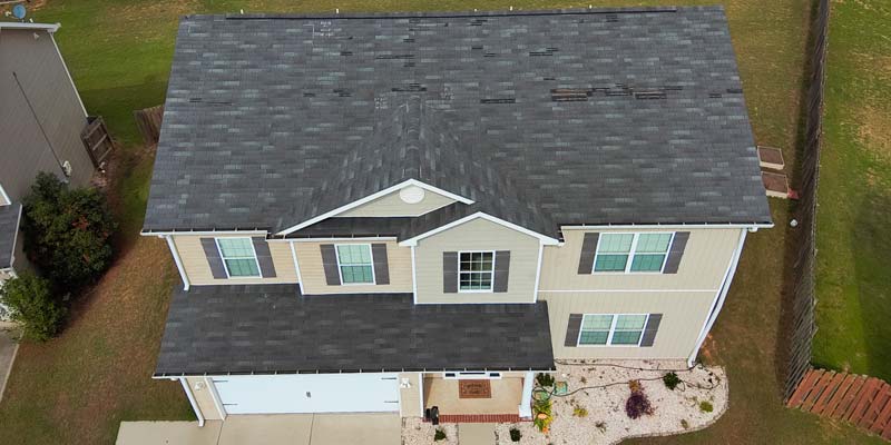Aerial view of home